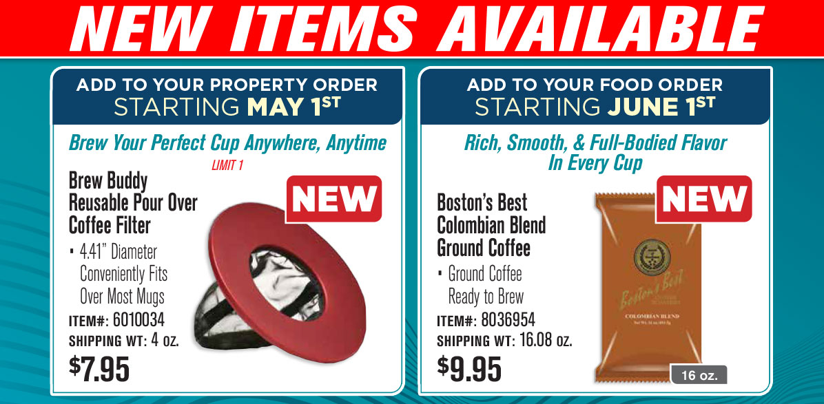 NEW ITEMS NOW AVAILABLE!